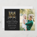 Buscar 100 años tarjetas e invitaciones Negro y oro