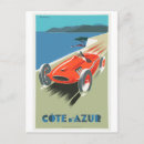 Buscar coche de carreras rojo postales Vintage