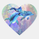 Buscar delfín en agua azul pegatinas Mar