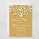 Buscar 40 años de boda aniversario invitaciones Oro