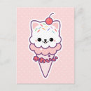 Buscar helado del kawaii postales Lindo