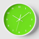 Buscar colores neón de relojes de pared Verde