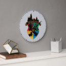 Buscar hogwarts relojes de pared Escudo de cerdos