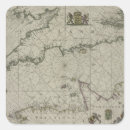Buscar antiguos del mapa pegatinas Vintage