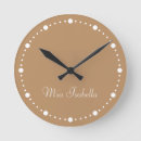Buscar marrón y beige relojes de pared Moderno
