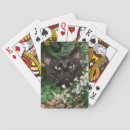 Buscar gato cara barajas de cartas Felino