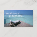 Buscar relajación tarjetas de visita Playa