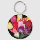 Buscar tulipanes coloridos llaveros Ramo de flores