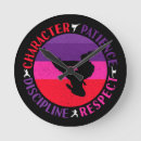 Buscar karate relojes de pared Cinturón negro