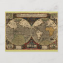 Buscar mapa del mundo vintage postales Antiguo