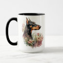 Buscar doberman tazas Flores