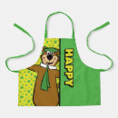 Buscar fan delantales Gráfico de oso juguetón