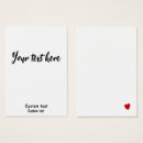 Buscar en forma corazón de tarjetas de visita Elegante