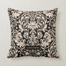 Buscar damasco rosado y negro cojines Elegante