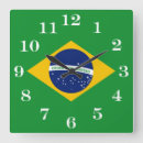 Buscar el brasil relojes de pared Bandeira