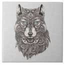 Buscar lobo negro azulejos Gris