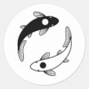 Buscar yin yang koi pegatinas Símbolo
