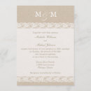 Buscar arpillera marrón invitaciones Elegante