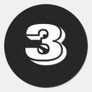 Buscar número tres pegatinas General y unisex