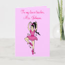 Buscar profesor de la danza tarjetas Profesora
