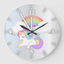 Buscar unicornio relojes de pared Arcoíris