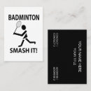 Buscar badminton tarjetas de visita Bádminton
