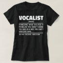 Buscar vocalista camisetas Cantante