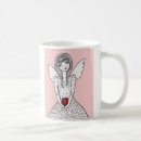 Buscar alas del ángel tazas Corazón