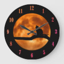 Buscar gato halloween de relojes de pared Silueta