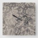 Buscar envejecido relojes de pared Floral