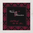 Buscar negro del damasco boda invitaciones Gótico