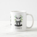 Buscar hojas del bambú tazas Oso panda