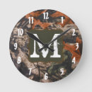 Buscar cazador relojes de pared Monograma