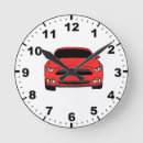 Buscar coche relojes de pared Rojo