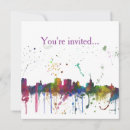 Buscar skyline invitaciones Acuarela