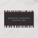 Buscar cebra rosada tarjetas de visita Blanco