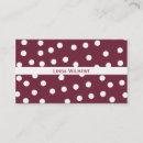 Buscar polkadots tarjetas de visita Blanco