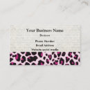 Buscar modelo del leopardo tarjetas de visita Moda