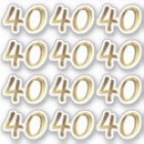 Buscar número 40 pegatinas 40 º cumpleaños