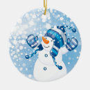 Buscar muñeco de nieve adornos Azul