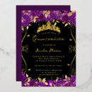 Buscar púrpura invitaciones quinceañera Tiara