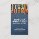 Buscar hierbas y especias tarjetas de visita Cocinero