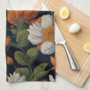 Buscar naranja y negro paños de cocina Botánico