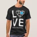 Buscar corazón del autismo camisetas Azul