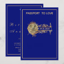Buscar pasaporte invitaciones Azul