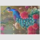 Buscar azul pavo real de papel de seda Pájaro