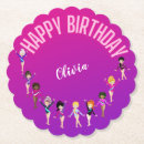 Buscar cumpleaños rosado posavasos Chica