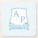 Buscar romántico boda posavasos Azul polvoriento