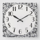 Buscar cordón relojes de pared Negro