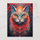 Buscar arte psicodélico postales Gatito